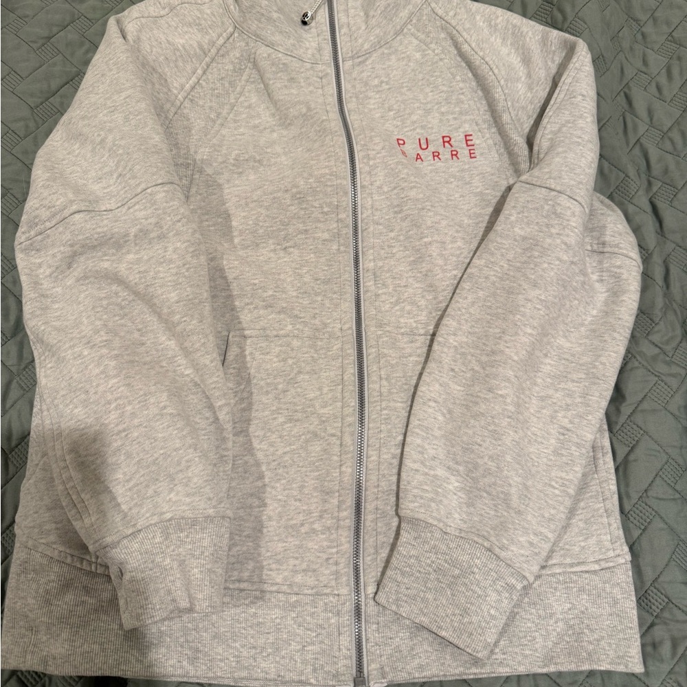 lululemon oversized full zip scuba size xs/s with Pure Barre logo